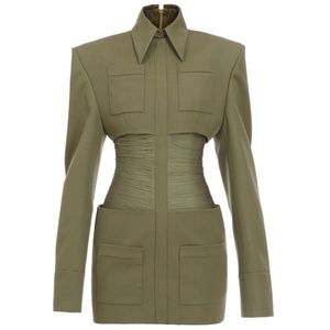 LOVE AND LABELS RUCHED MILITARY DRESS SMALL Sold out